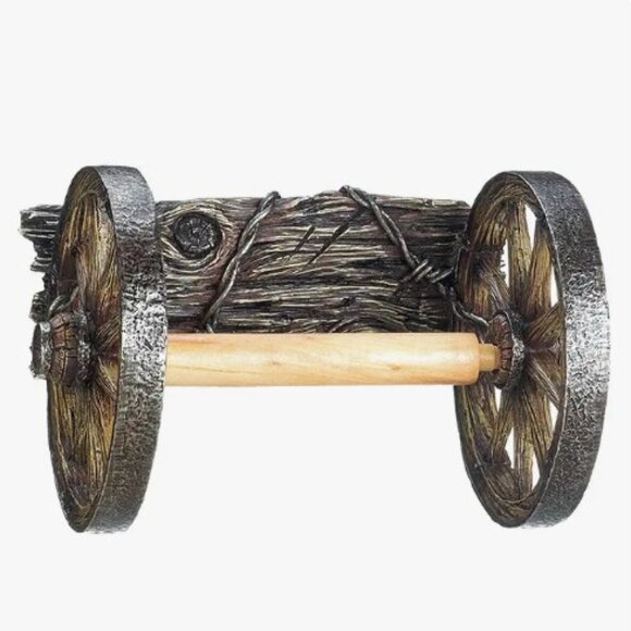 Smart Living Company Other - Wagon Toilet Paper Holder, Western Bathroom, Rustic Whimsy Wheels, Multi Color